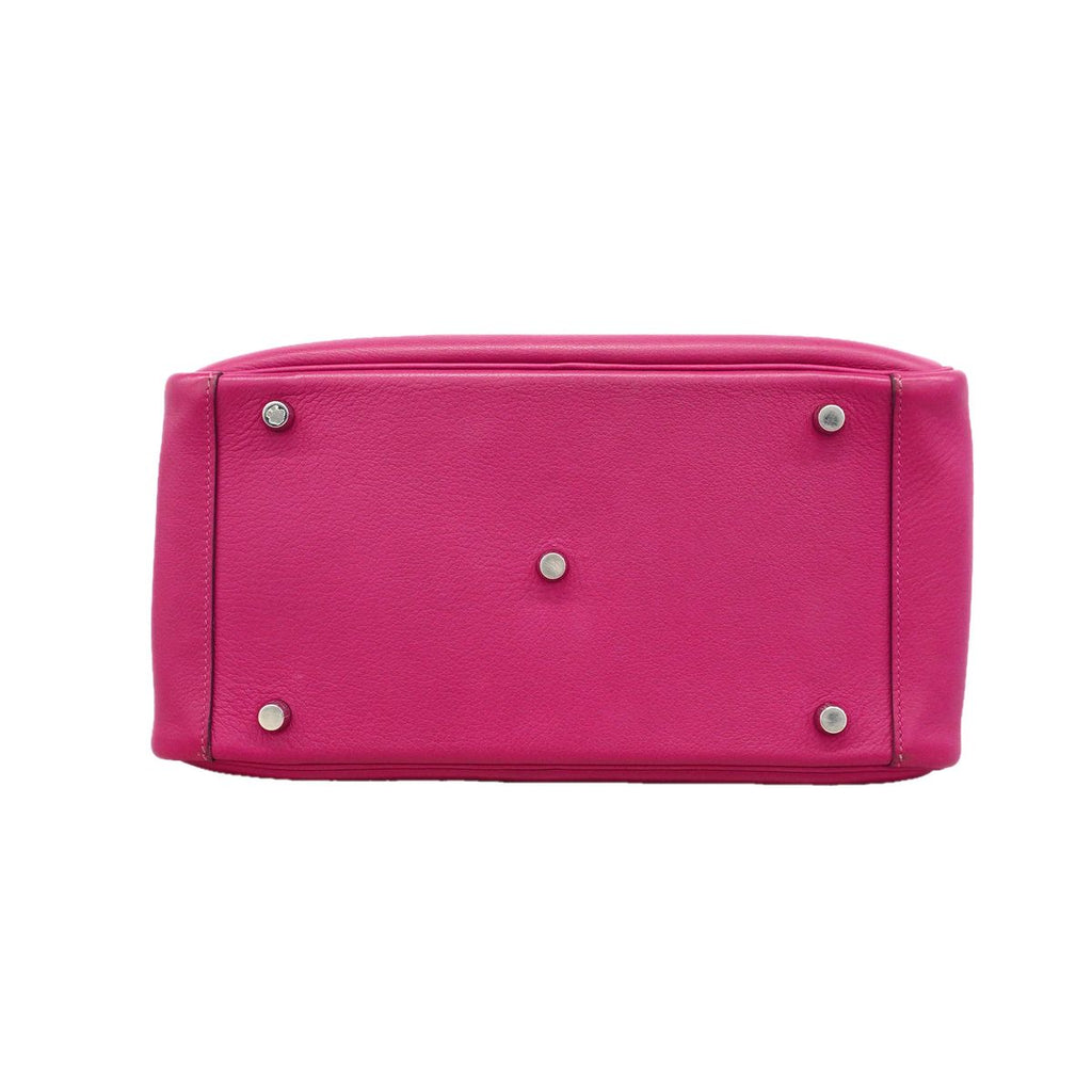 Hermes Handbag Lindy 30 Evercolor Rose Purple Silver 2-Way Bag — view 3