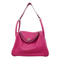 Hermes Handbag Lindy 30 Evercolor Rose Purple Silver 2-Way Bag