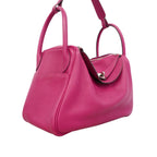 Hermes Handbag Lindy 30 Evercolor Rose Purple Silver 2-Way Bag — view 2