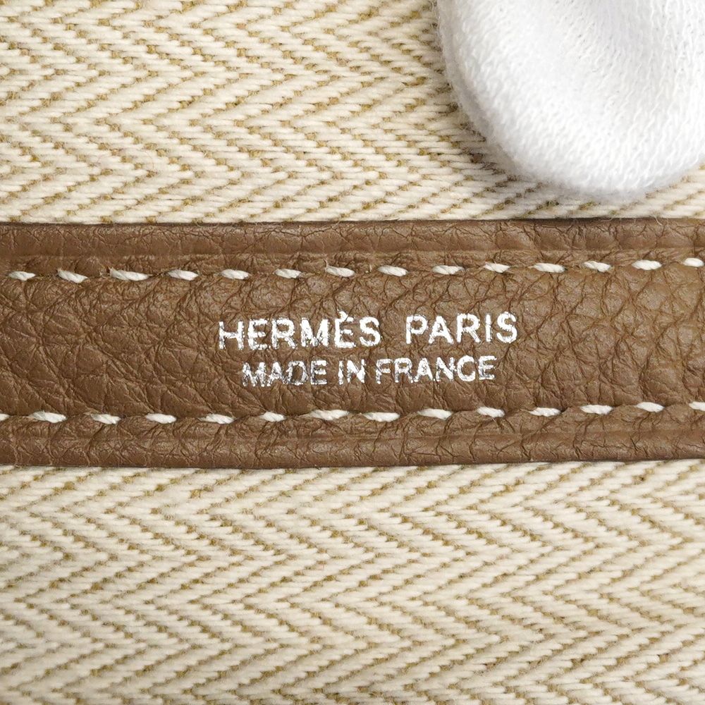 Hermes Tote Bag Garden Party PM Negonda Etoupe Silver — view 5