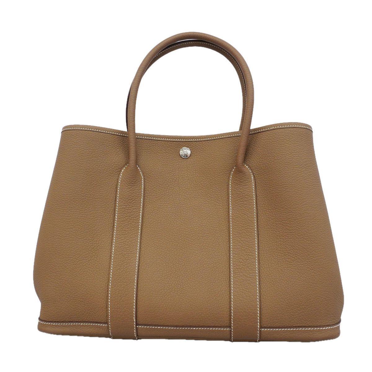 Hermes Tote Bag Garden Party PM Negonda Etoupe Silver