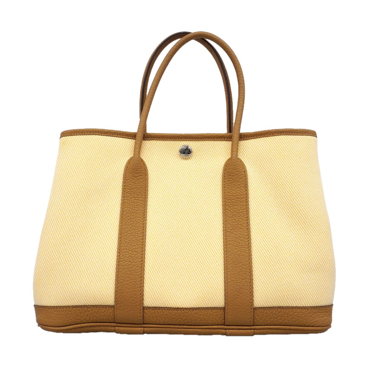 Hermes Tote Bag Garden Party TPM Toile H Chai Silver — view 8