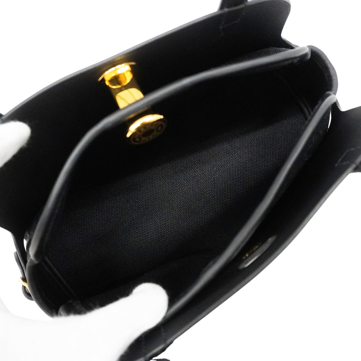 Hermes Shoulder Bag Sellier Swift Black Gold — view 4