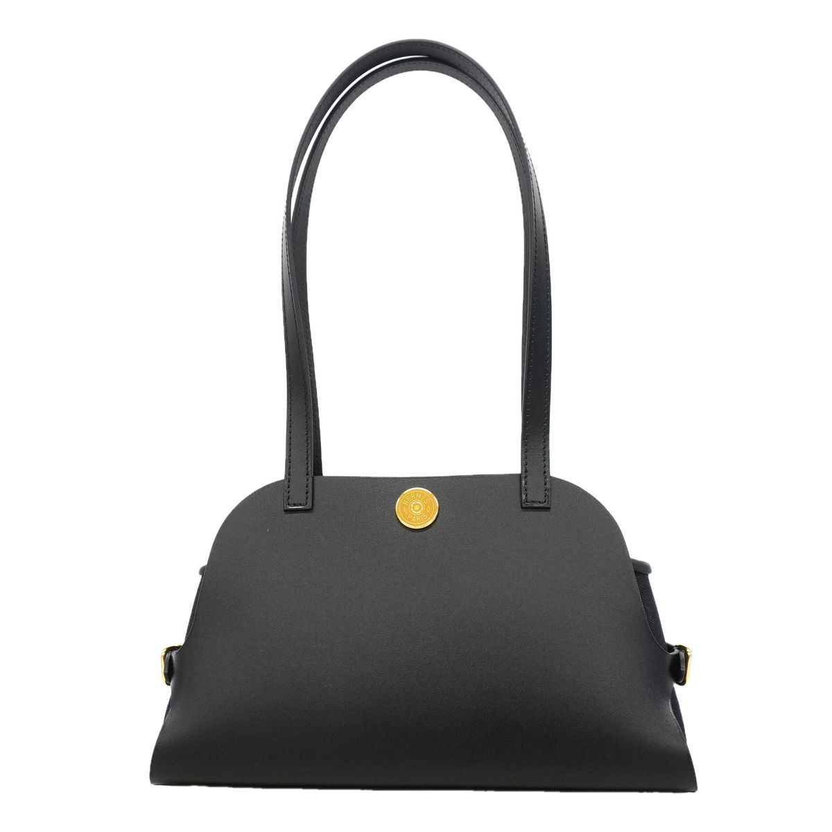 Hermes Shoulder Bag Sellier Swift Black Gold