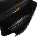 Chanel Shoulder Bag Quilted Face Lambskin Black Gold — view 4