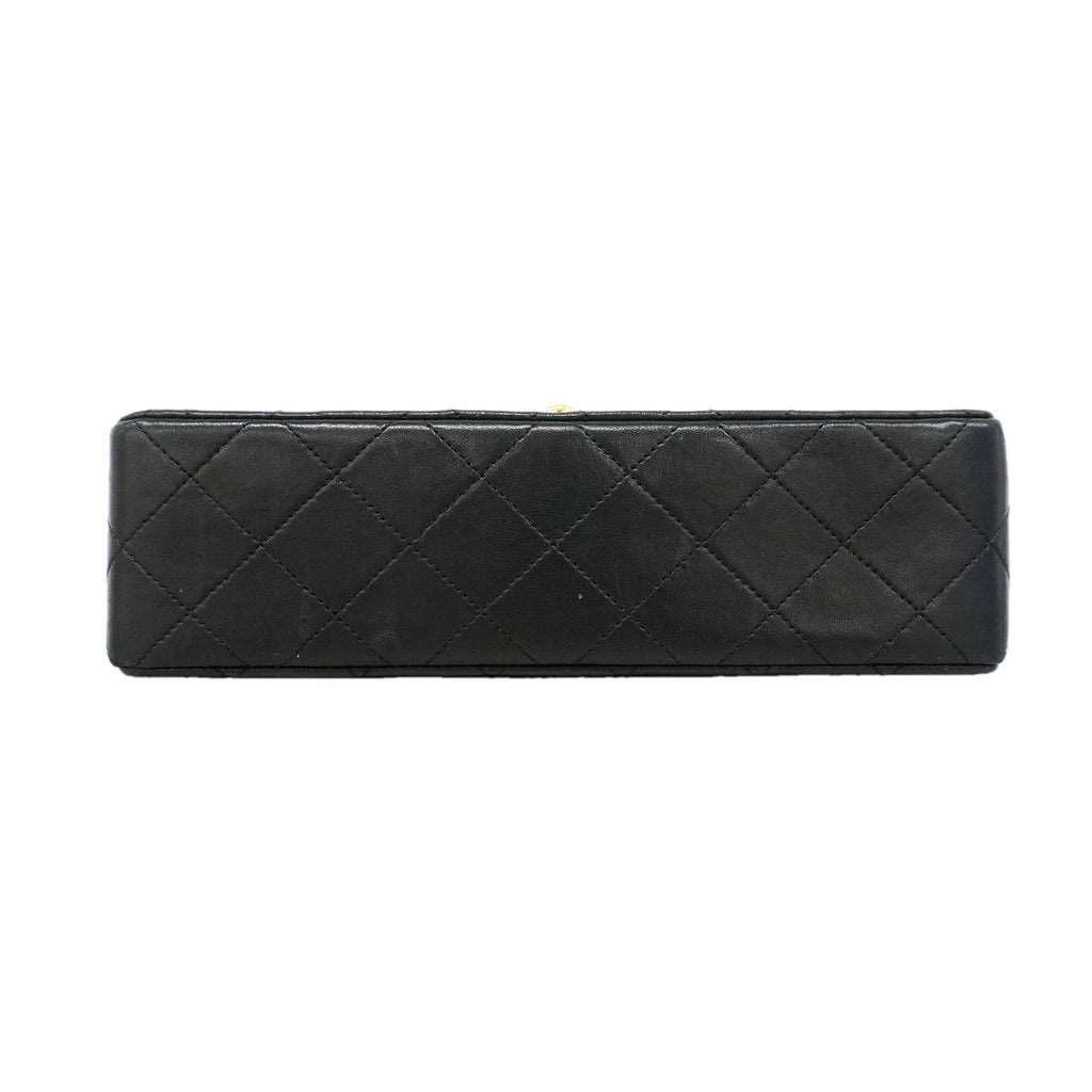 Chanel Shoulder Bag Quilted Lambskin Black Gold — view 3
