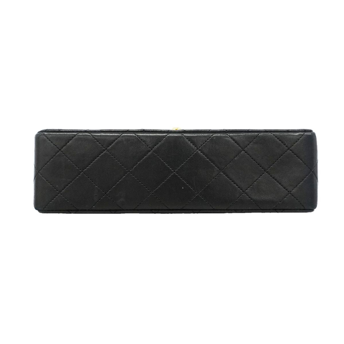 Chanel Shoulder Bag Quilted Lambskin Black Gold — view 3