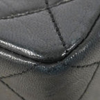 Chanel Shoulder Bag Quilted Lambskin Black Gold — view 6