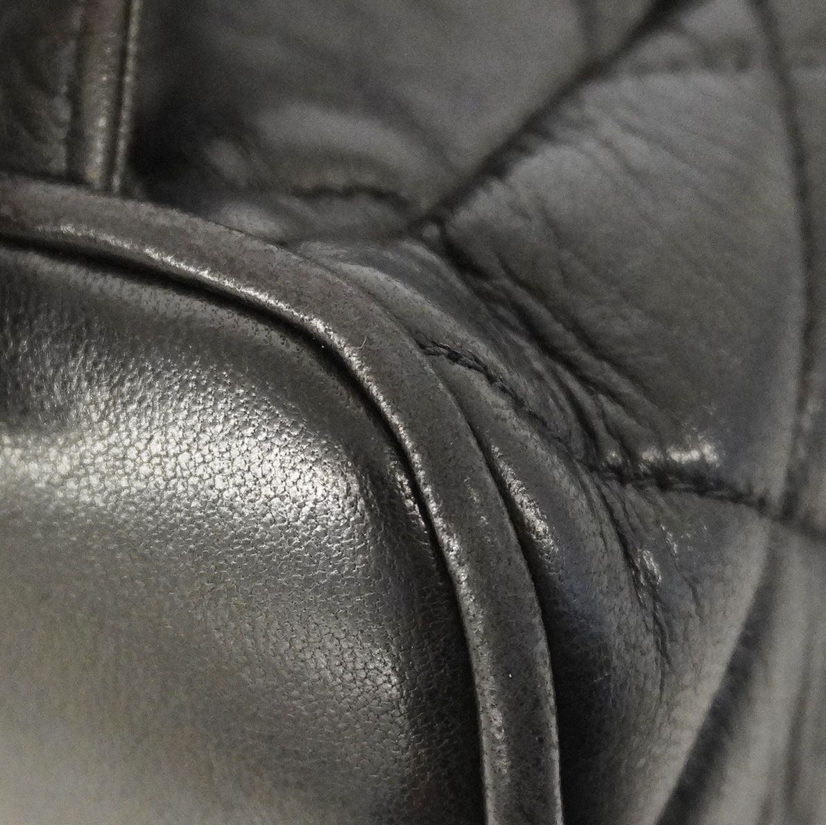 Chanel Backpack Quilted Lambskin Black Gold — view 6