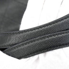 Chanel Chain Tote Bag Quilted Caviar Leather Black Silver 2-Way — view 7