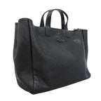 Chanel Chain Tote Bag Quilted Caviar Leather Black Silver 2-Way — view 2