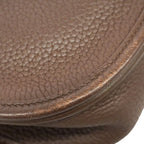 Hermes Shoulder Bag Evelyne Taurillon Clemence Havana Silver — view 6