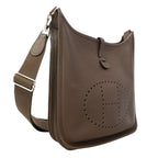 Hermes Shoulder Bag Evelyne Taurillon Clemence Havana Silver — view 2