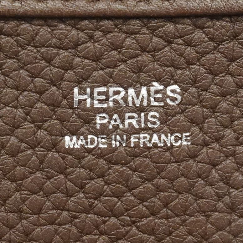 Hermes Shoulder Bag Evelyne Taurillon Clemence Havana Silver — view 5