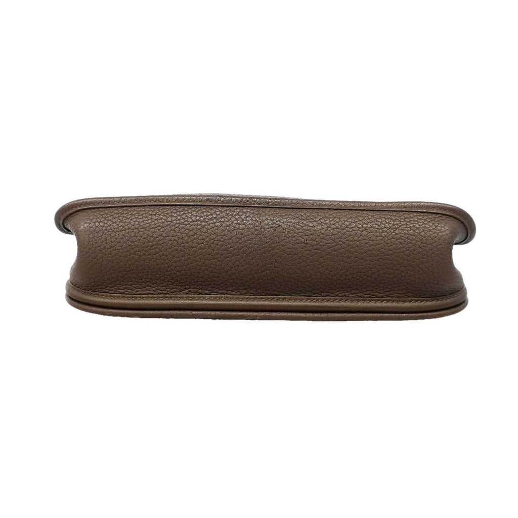 Hermes Shoulder Bag Evelyne Taurillon Clemence Havana Silver — view 3