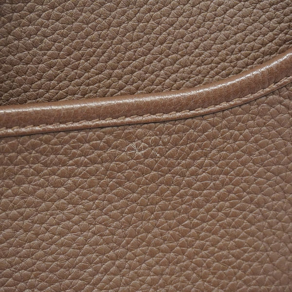 Hermes Shoulder Bag Evelyne Taurillon Clemence Havana Silver — view 8