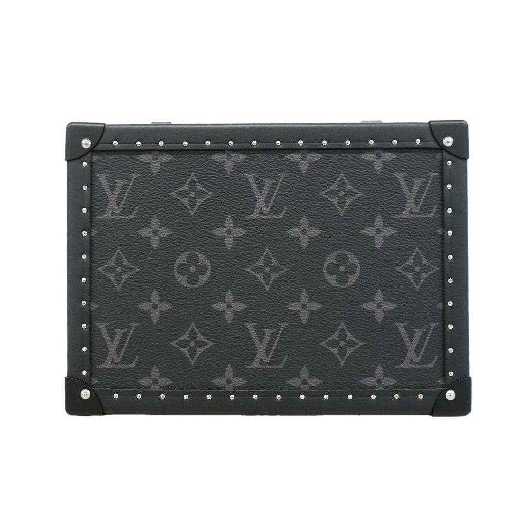 Louis Vuitton Shoulder Bag Monogram Eclipse Clutch Box Black — view 8