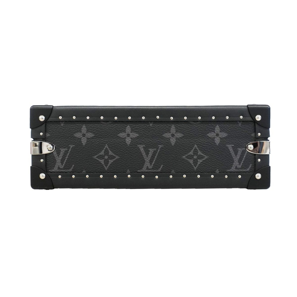 Louis Vuitton Shoulder Bag Monogram Eclipse Clutch Box Black — view 3