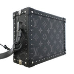 Louis Vuitton Shoulder Bag Monogram Eclipse Clutch Box Black — view 2