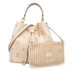 Louis Vuitton Handbag Monogram Empreinte Neo Noe MM Ivory Beige 2-Way Bag