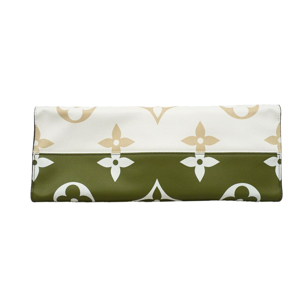 Louis Vuitton Tote Bag Monogram Giant On The Go GM Green White Khaki — view 3