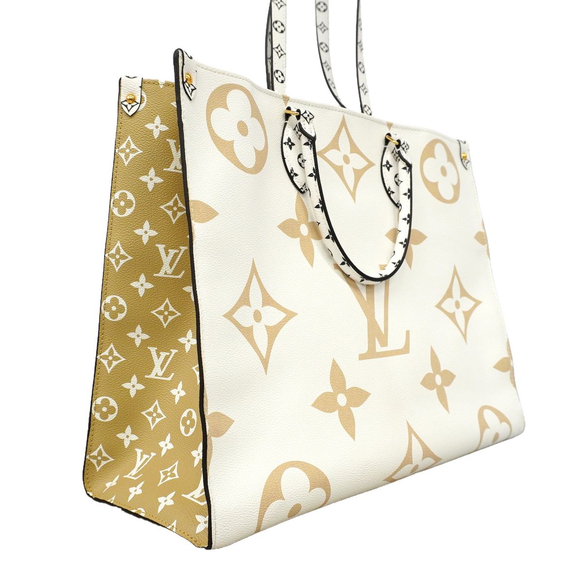 Louis Vuitton Tote Bag Monogram Giant On The Go GM Green White Khaki — view 2