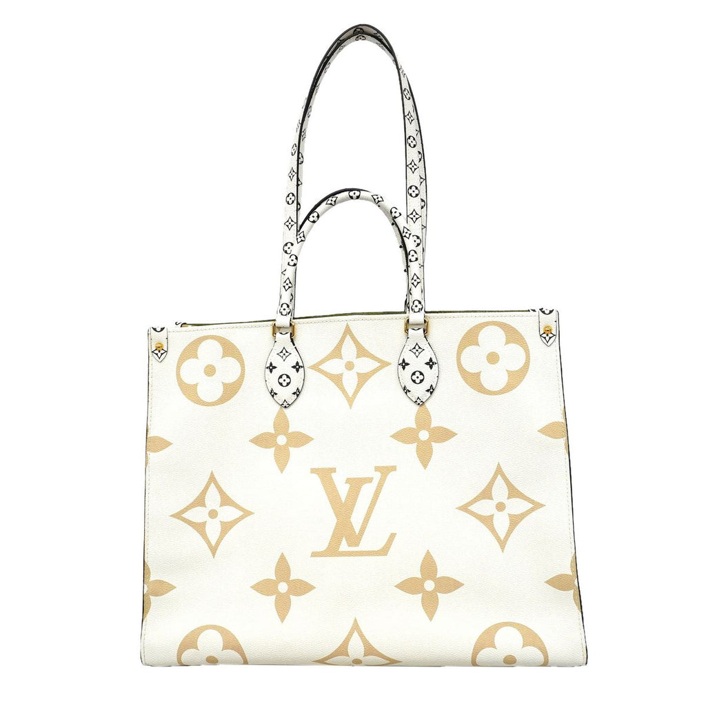 Louis Vuitton Tote Bag Monogram Giant On The Go GM Green White Khaki