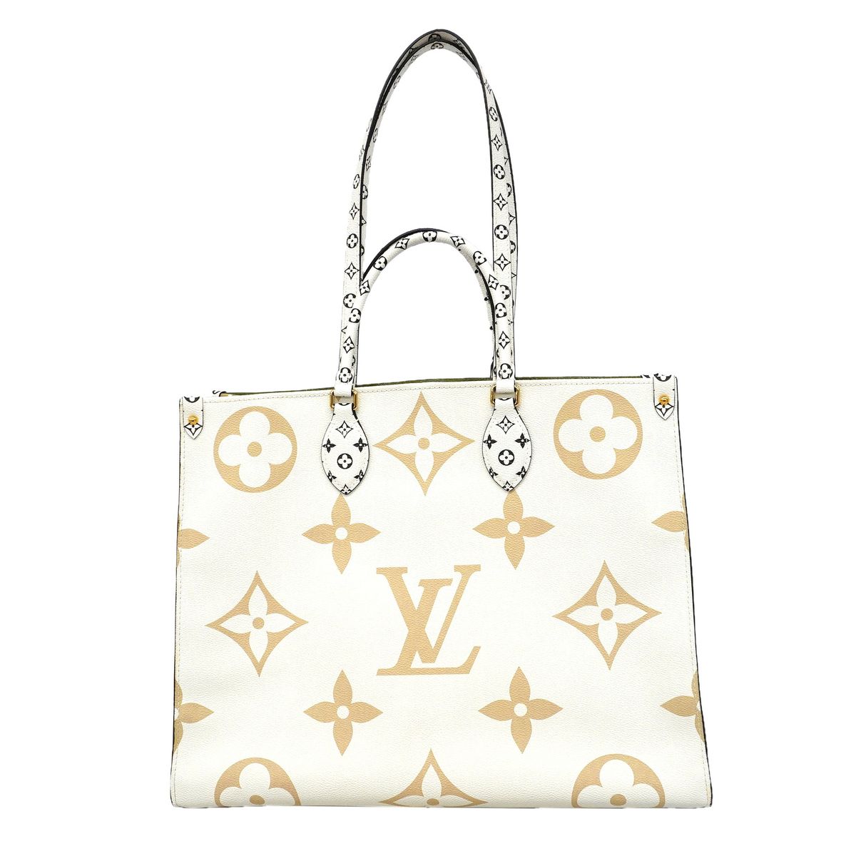 Louis Vuitton Tote Bag Monogram Giant On The Go GM Green White Khaki
