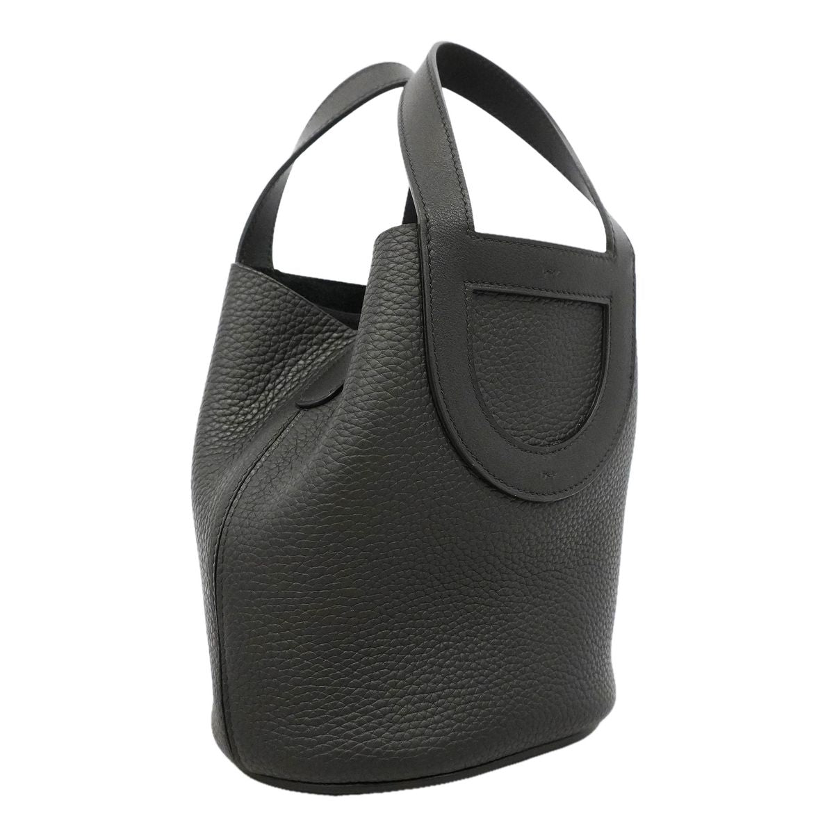 Hermes Handbag in the Loop 18 Taurillon Clemence Black Silver — view 2