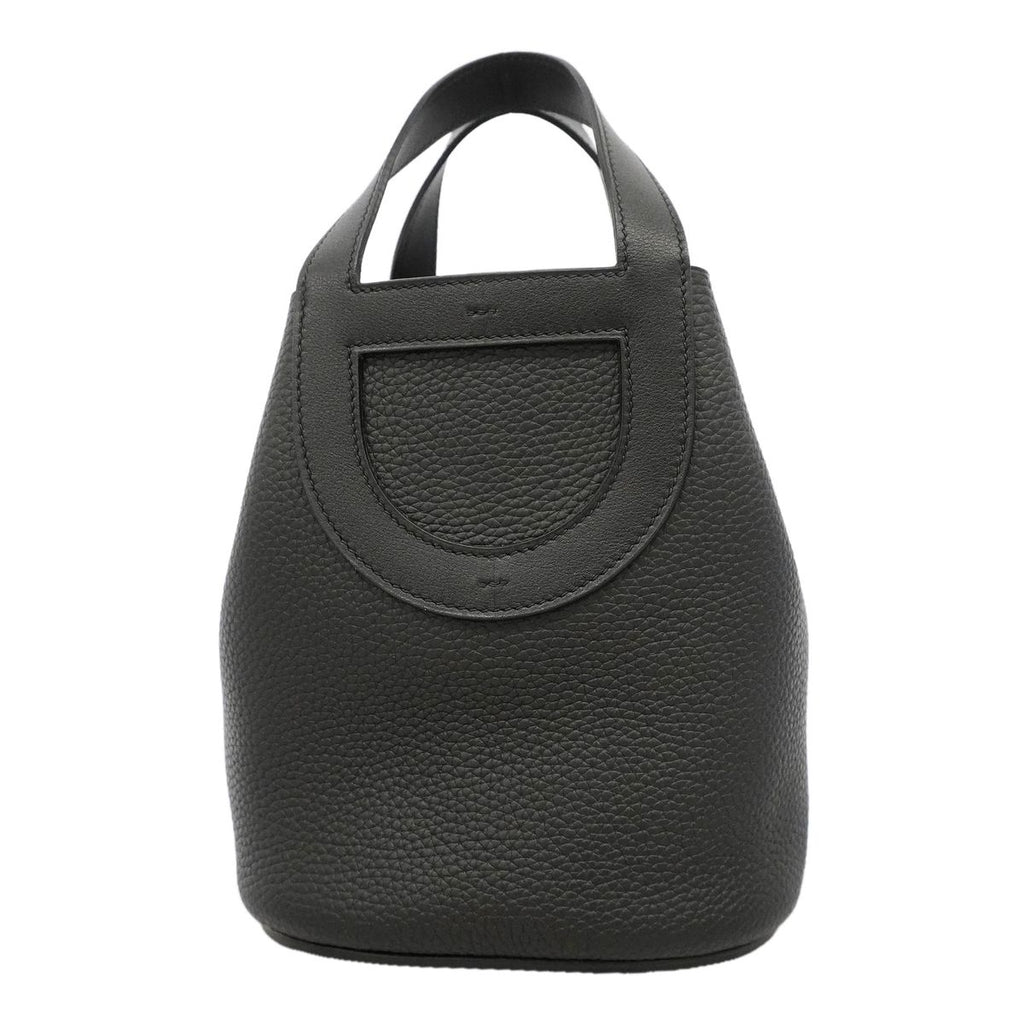 Hermes Handbag in the Loop 18 Taurillon Clemence Black Silver