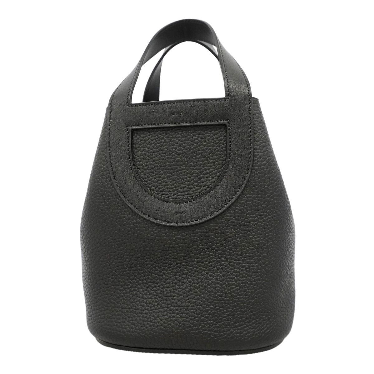 Hermes Handbag in the Loop 18 Taurillon Clemence Black Silver