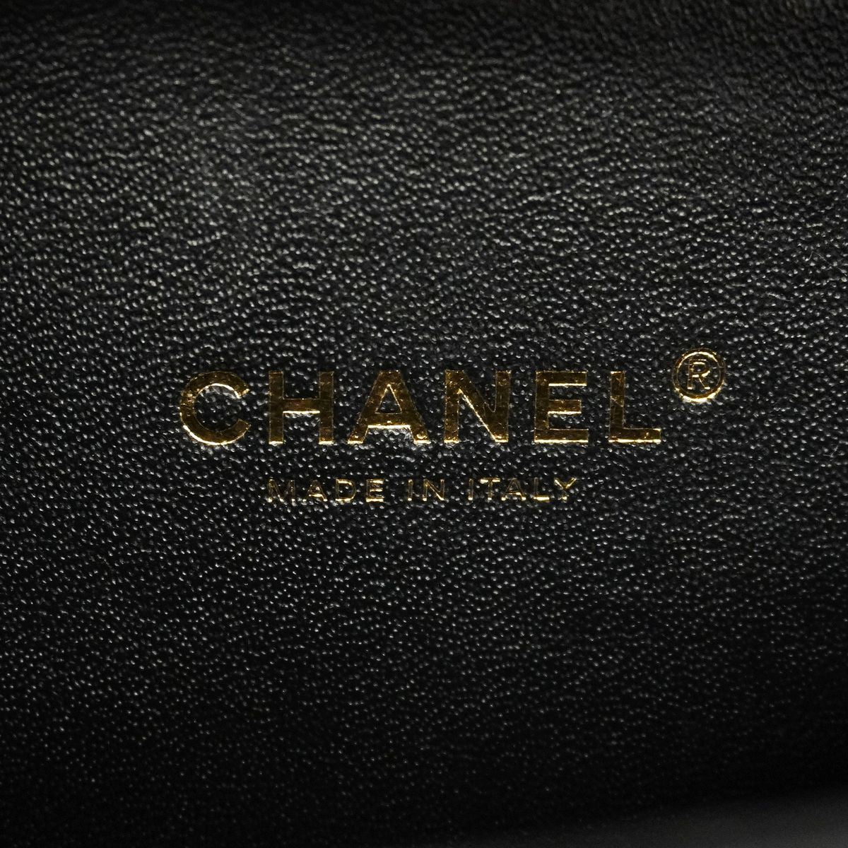 Chanel Handbag CC Filigree Caviar Leather Blue Black Gold 2-Way Bag — view 5