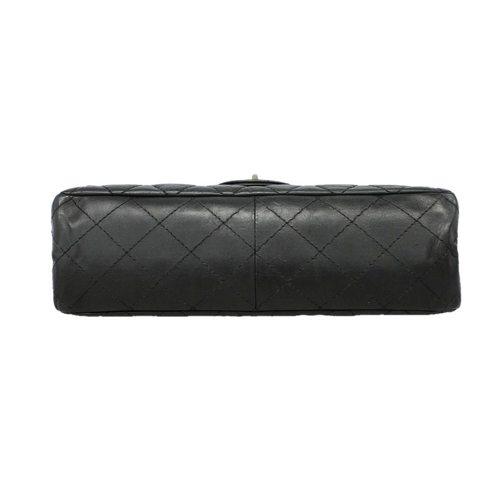 Chanel Shoulder Bag 2.55 Quilted Maxi Leather Black Silver — view 3