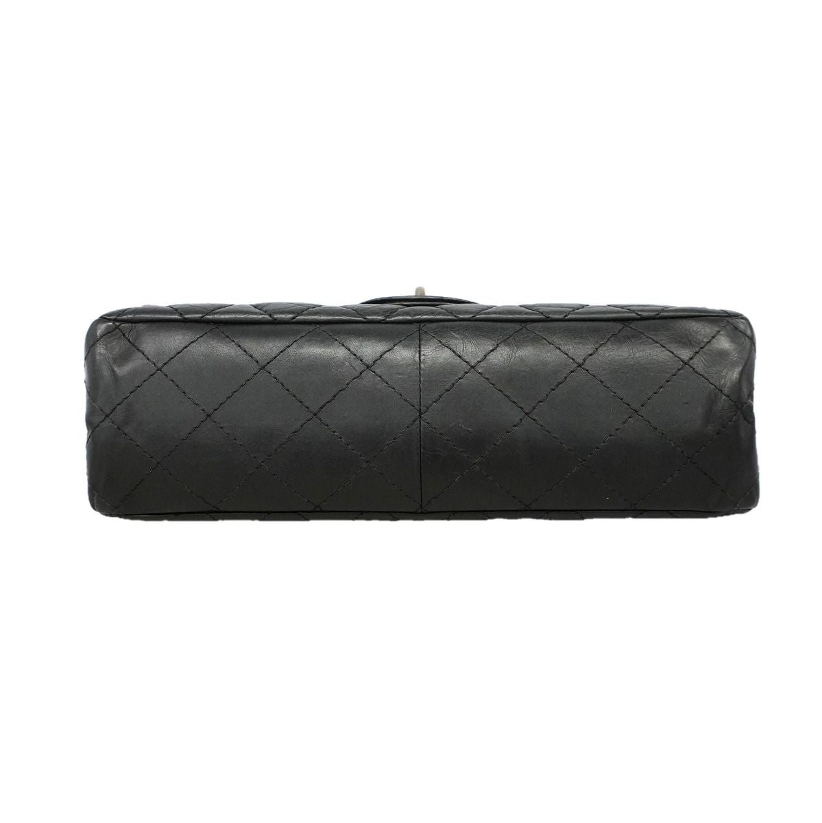 Chanel Shoulder Bag 2.55 Quilted Maxi Leather Black Silver — view 3