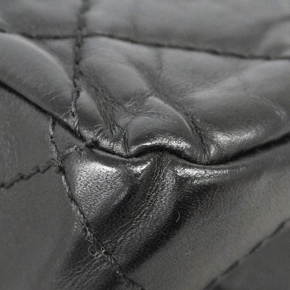 Chanel Shoulder Bag 2.55 Quilted Maxi Leather Black Silver — view 6