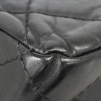 Chanel Shoulder Bag 2.55 Quilted Maxi Leather Black Silver — view 6