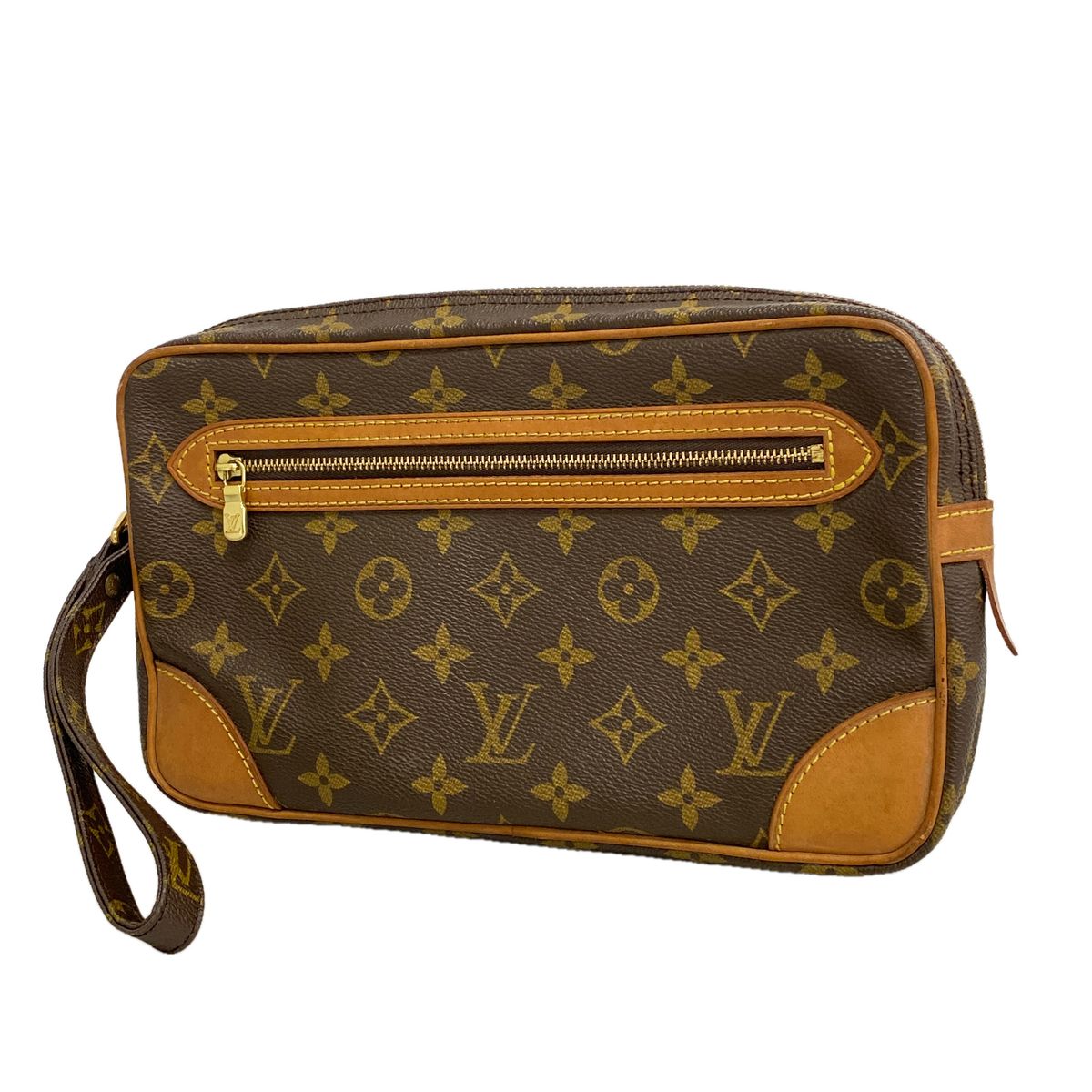 Louis Vuitton Clutch Monogram Marly Dragonne GM Brown