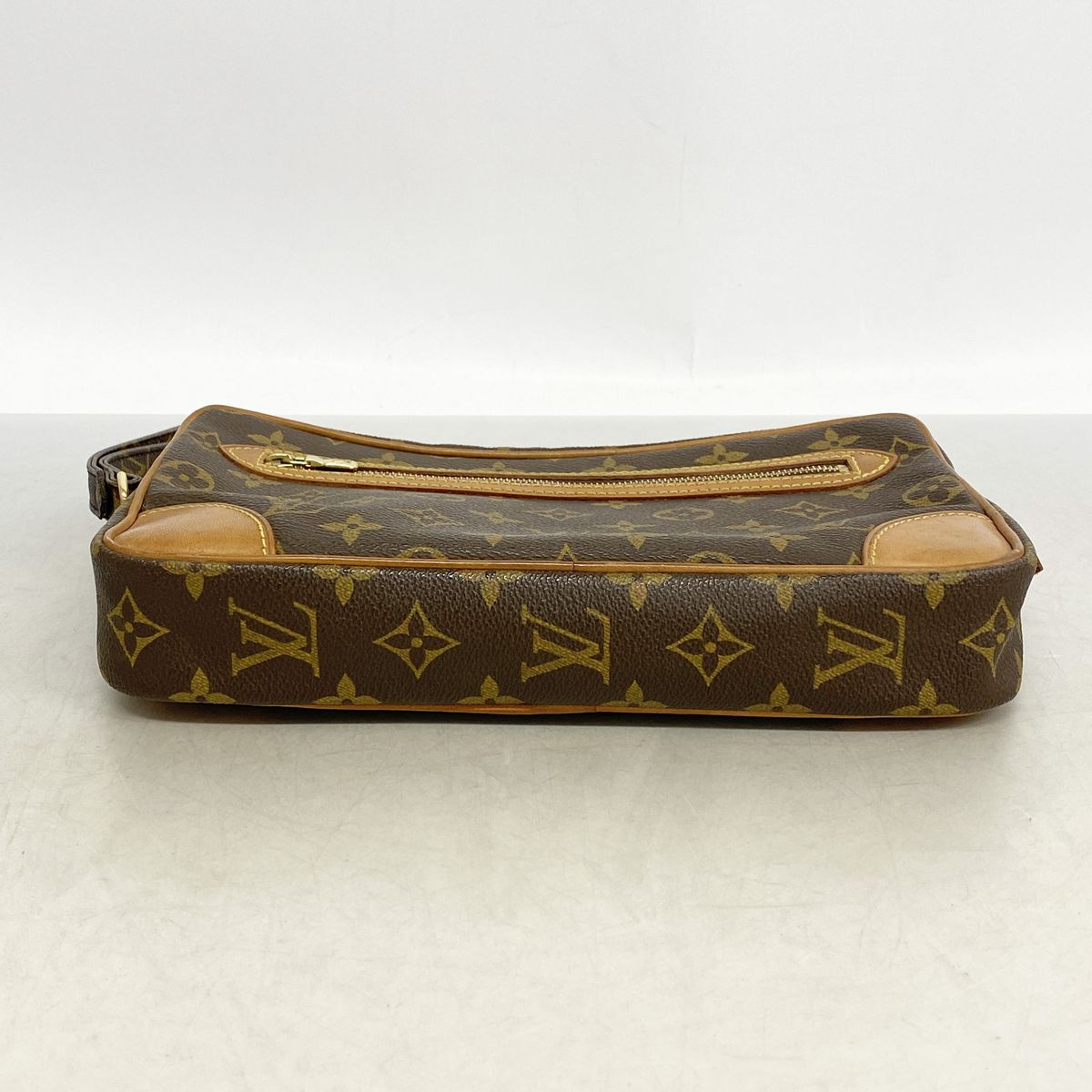 Louis Vuitton Clutch Monogram Marly Dragonne GM Brown — view 3