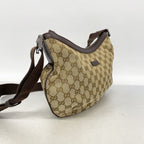 Gucci Shoulder Bag GG Canvas Brown Silver — view 2