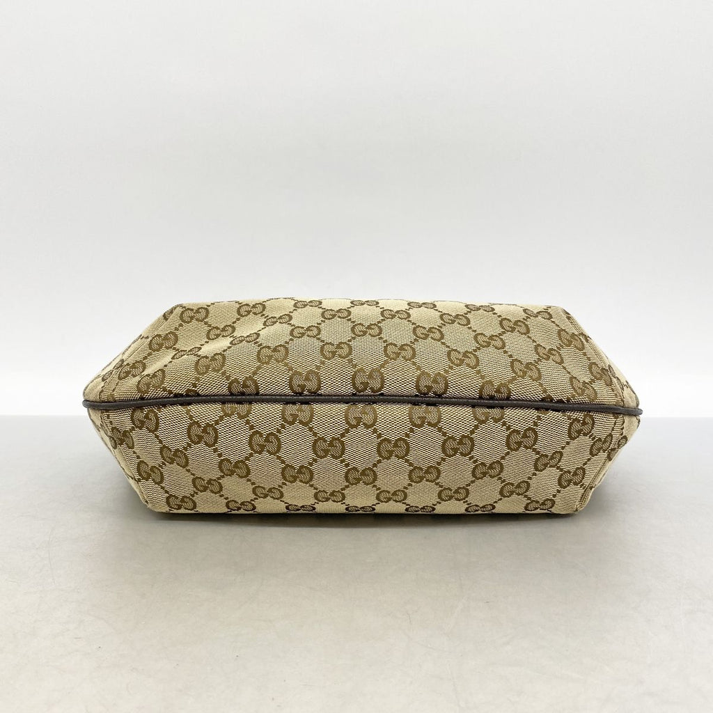 Gucci Shoulder Bag GG Canvas Brown Silver — view 3