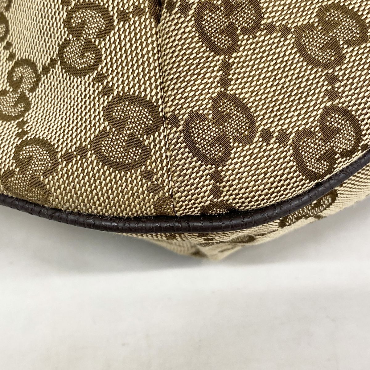 Gucci Shoulder Bag GG Canvas Brown Silver — view 6