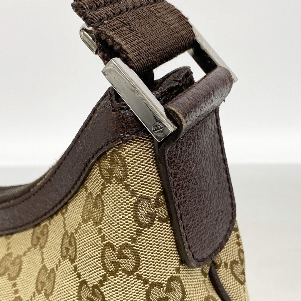 Gucci Shoulder Bag GG Canvas Brown Silver — view 8