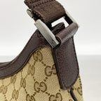 Gucci Shoulder Bag GG Canvas Brown Silver — view 8