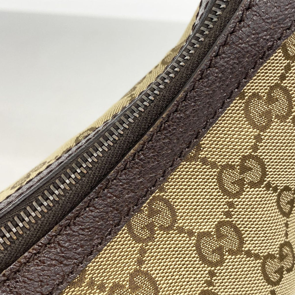 Gucci Shoulder Bag GG Canvas Brown Silver — view 7