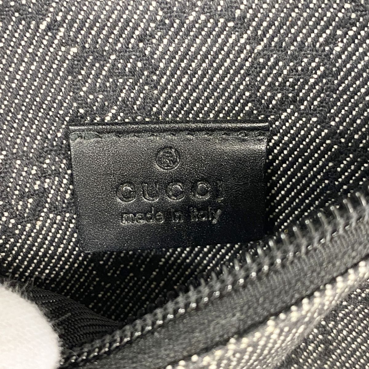 Gucci Waist Bag Denim Black Silver — view 5