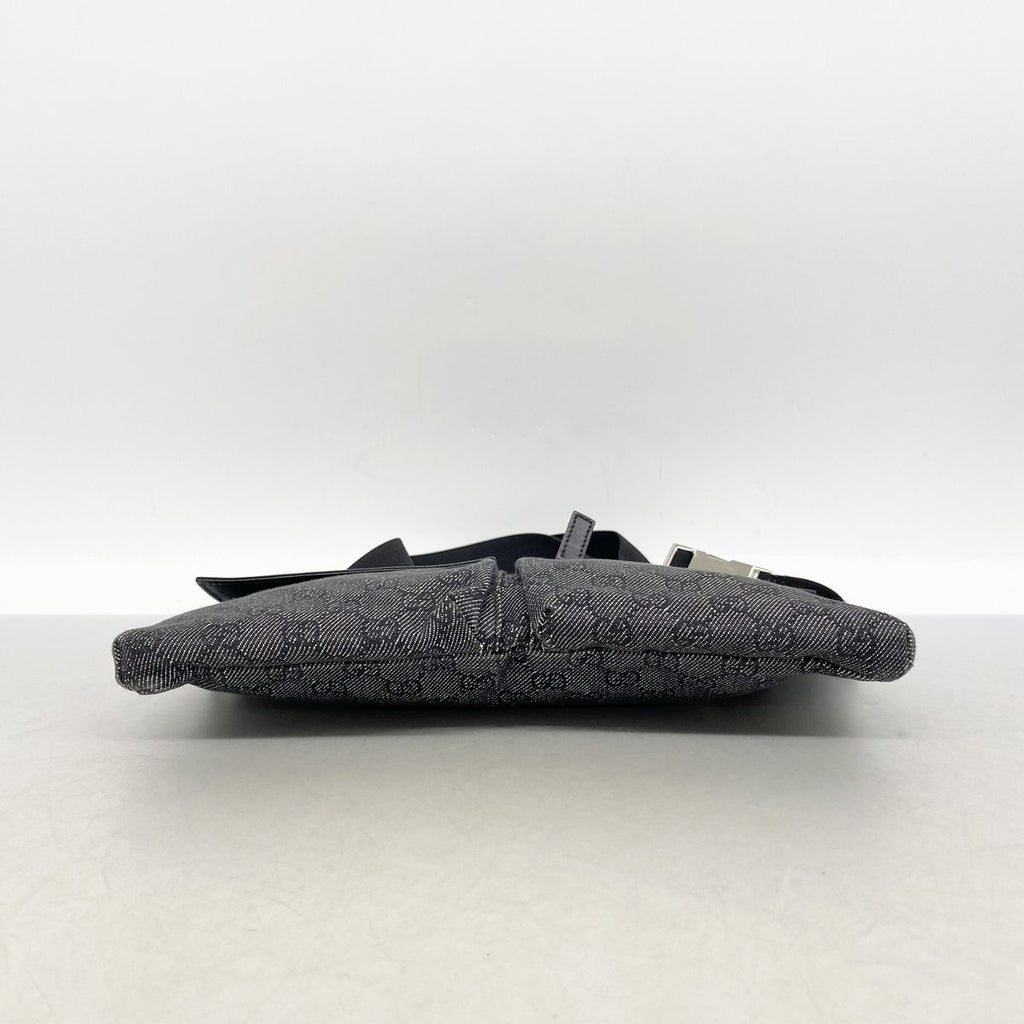 Gucci Waist Bag Denim Black Silver — view 3