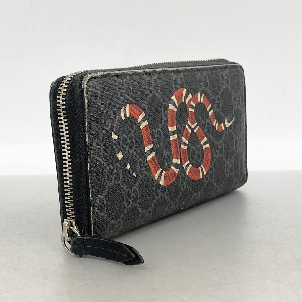 Gucci Wallet GG Supreme Black Silver — view 2