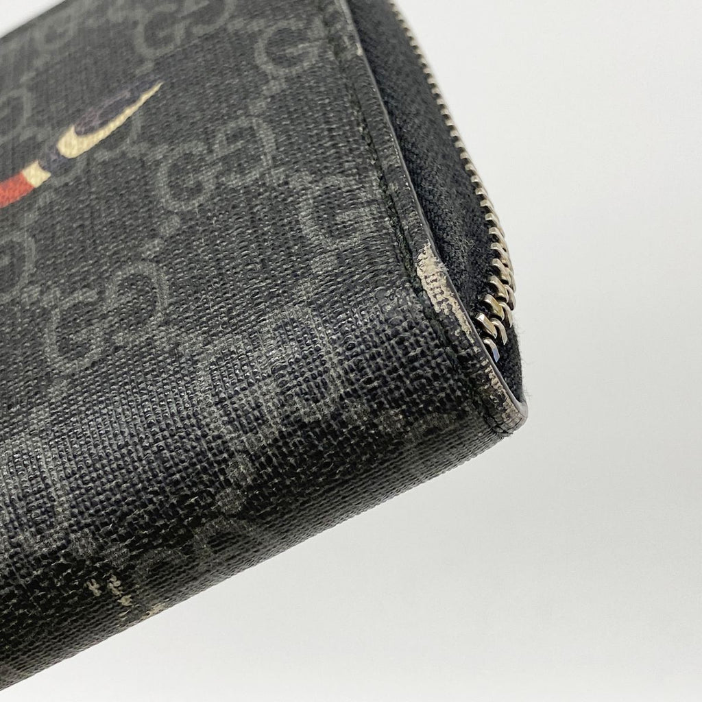 Gucci Wallet GG Supreme Black Silver — view 5