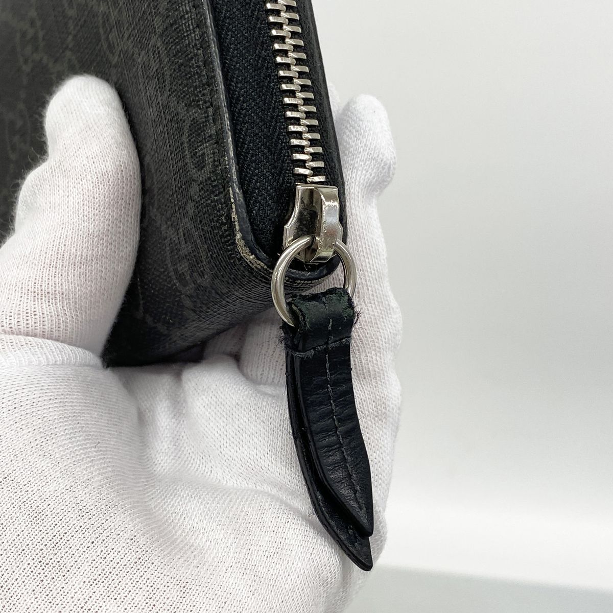 Gucci Wallet GG Supreme Black Silver — view 6