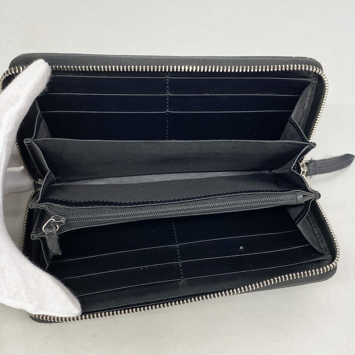 Gucci Wallet GG Supreme Black Silver — view 3